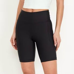 Old Navy PowerSoft Black Women’s High-Waisted Bike Shorts (size Large)